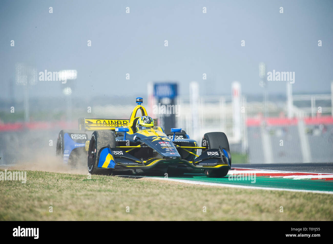 Austin, Texas, USA. 22nd Mar, 2019. Zach Veach #26 Honda with Team Andretti Autosport in action Practice 1 at the Indycar Classic, Circuit of The Americas in Austin, Texas. Mario Cantu/CSM/Alamy Live News Stock Photo