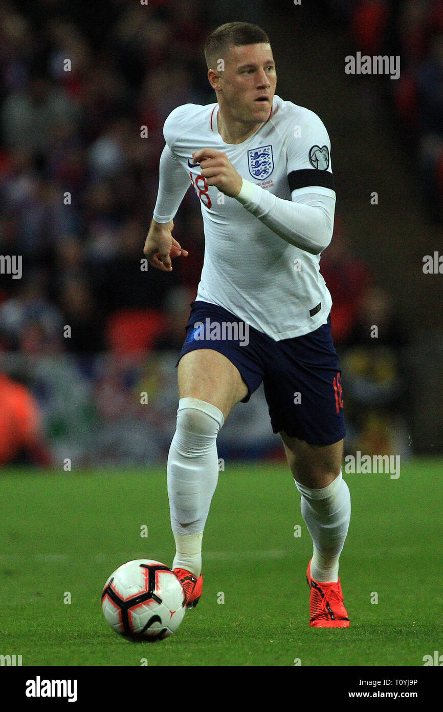 London, UK. 22nd Mar, 2019. Ross Barkley of England in action. UEFA Euro 2020 qualifier, group A match, England v Czech Republic at Wembley Stadium in London on Friday 22nd March 2019. Please note images are for Editorial Use Only. EDITORIAL USE ONLY. pic by Steffan Bowen/Andrew Orchard sports photography/Alamy Live news Credit: Andrew Orchard sports photography/Alamy Live News Stock Photo