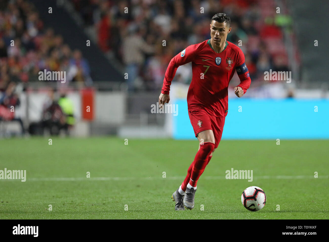 Cristiano Ronaldo Of Portugal In Action During The Qualifiers Group B To Euro 2020 Football Match Between Portugal Vs Ukraine Final Score Portugal 0 0 Ukraine Stock Photo Alamy