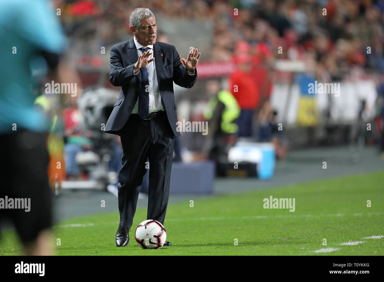 Coach Fernando Santos of Portugal in action during the Qualifiers - Group B  to Euro 2020 football match between Portugal vs Ukraine. (Final score:  Portugal 0 - 0 Ukraine Stock Photo - Alamy