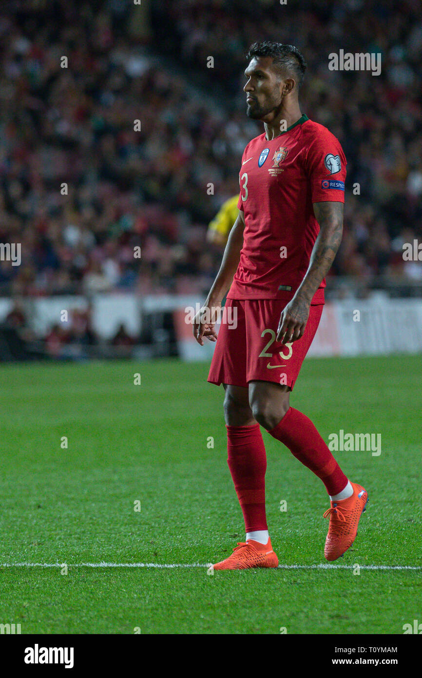 Lisbon, Portugal. 22nd Mar, 2019. March 22, 2019. Lisbon, Portugal. Portugal's and Braga forward Dyego Sousa (23) during the European Championship 2020 Qualifying Round between Portugal and Ukraine Credit: Alexandre de Sousa/Alamy Live News Stock Photo