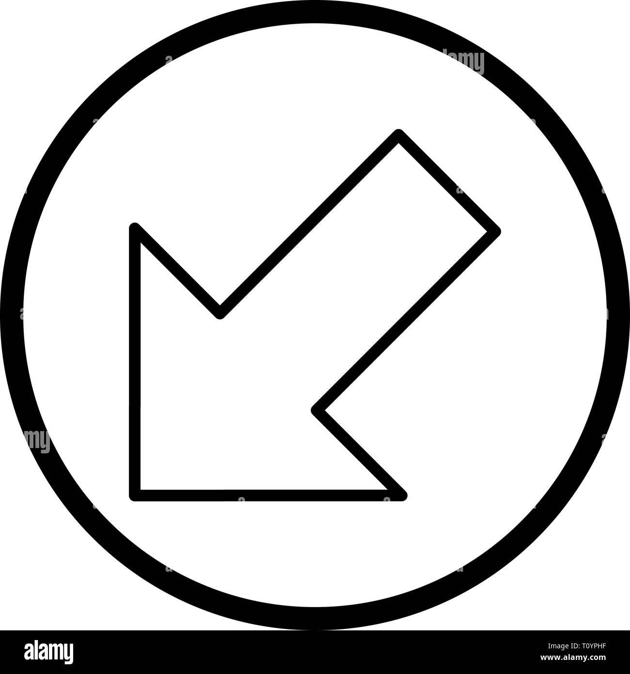 Leftdown icon hi-res stock photography and images - Alamy