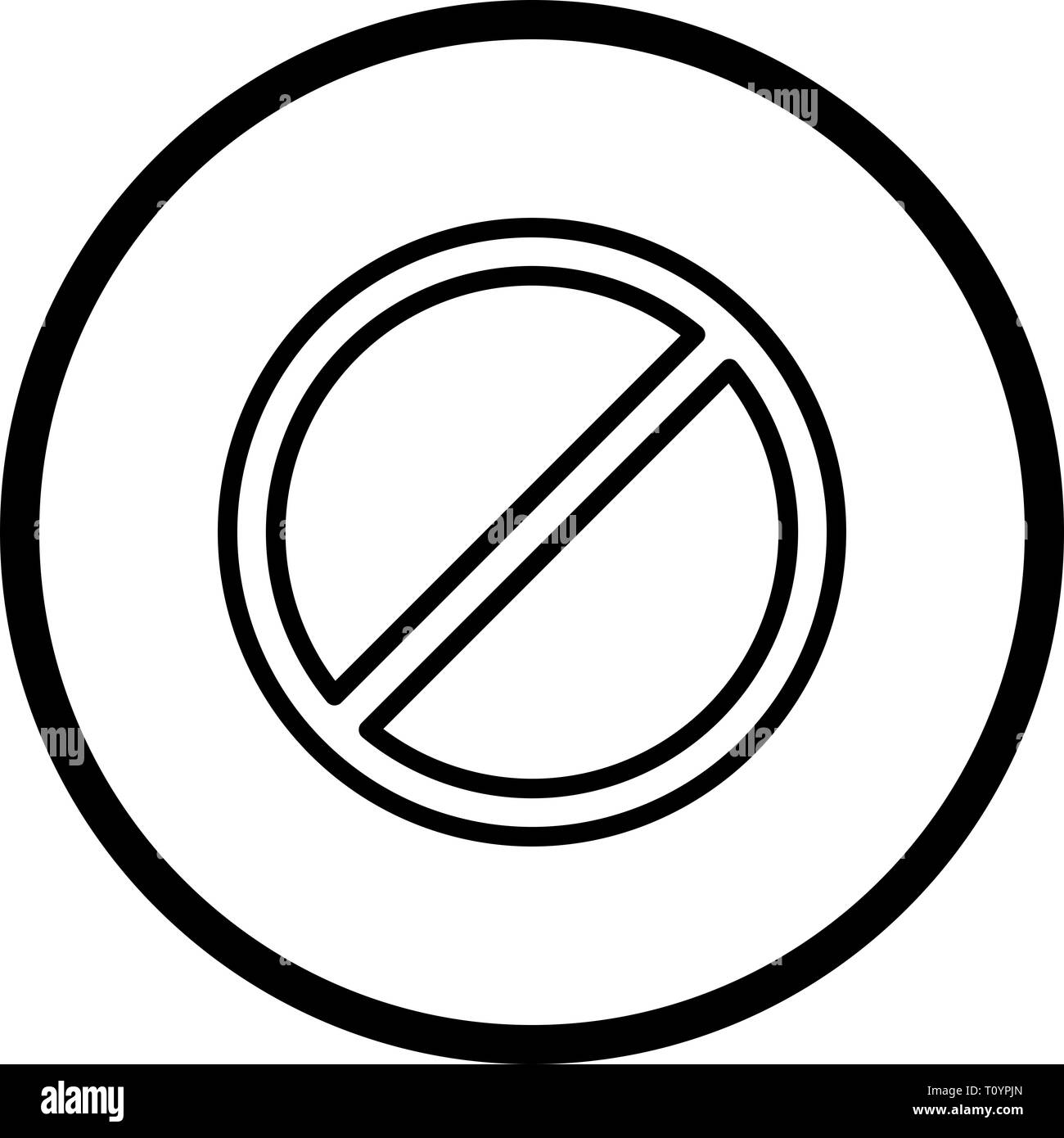 Illustration Forbidden Icon Stock Photo - Alamy