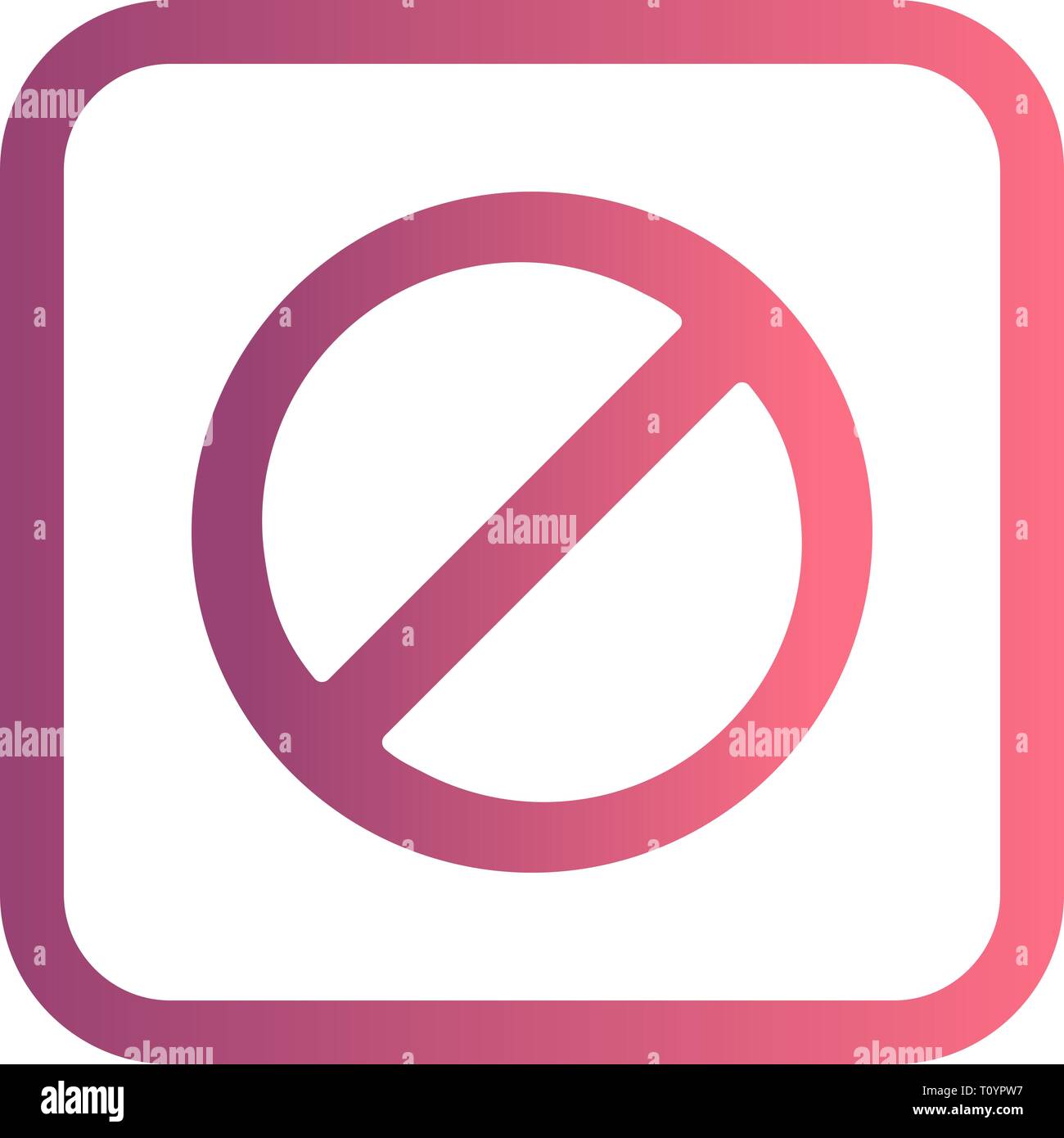 Illustration Forbidden Icon Stock Photo - Alamy
