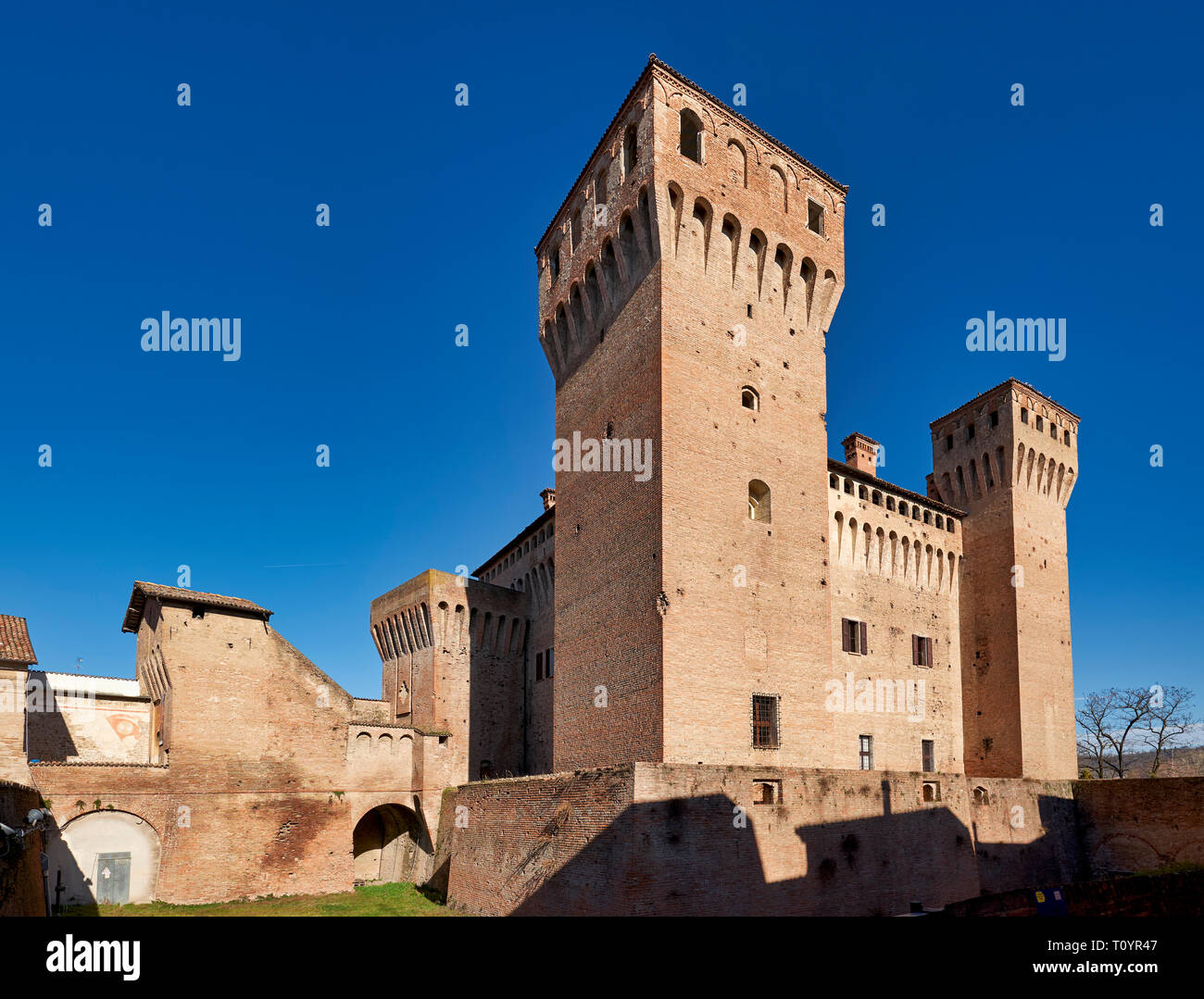 Vignola, Modena, Emilia Romagna, Italy. The Castle (Rocca), built in the Carolingian era but known from 1178; it was turned into a patrician residence Stock Photo