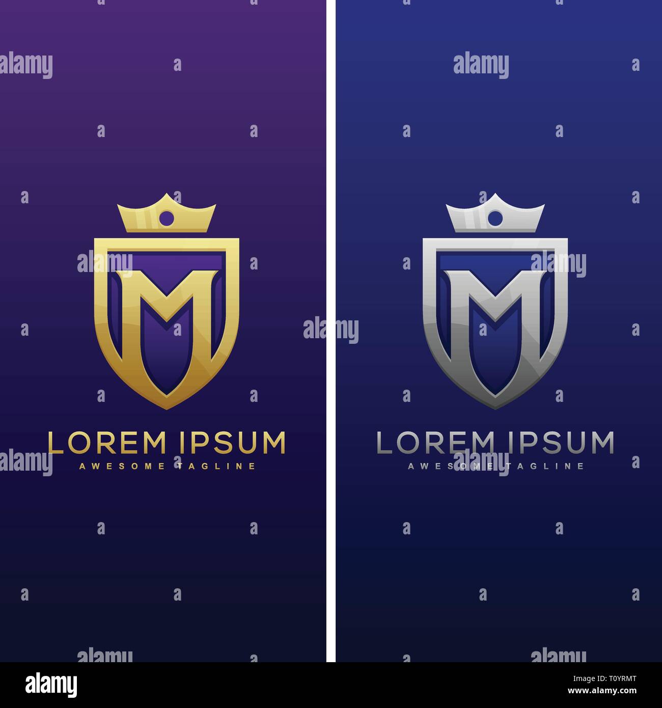 Crown with letter m hi-res stock photography and images - Alamy