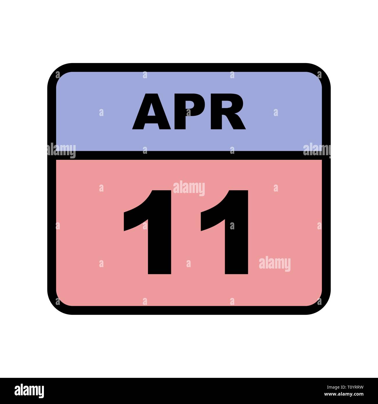 April 11th Date on a Single Day Calendar Stock Photo Alamy