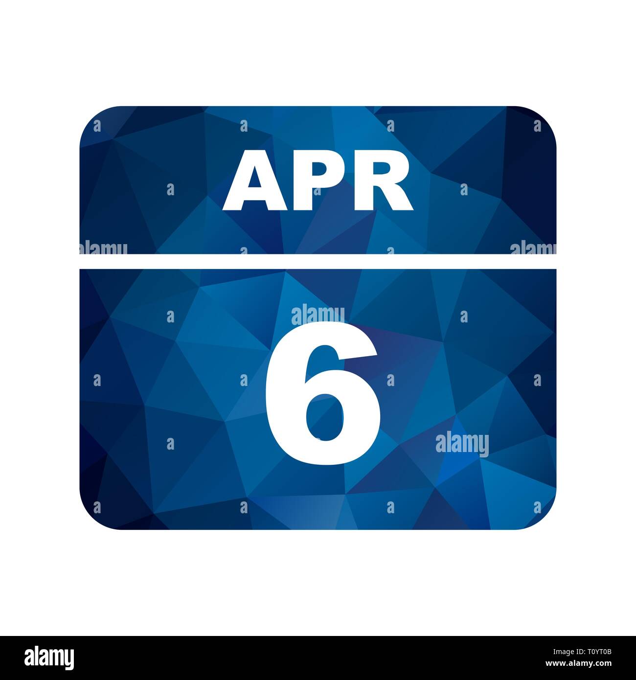 April 6th Date on a Single Day Calendar Stock Photo Alamy