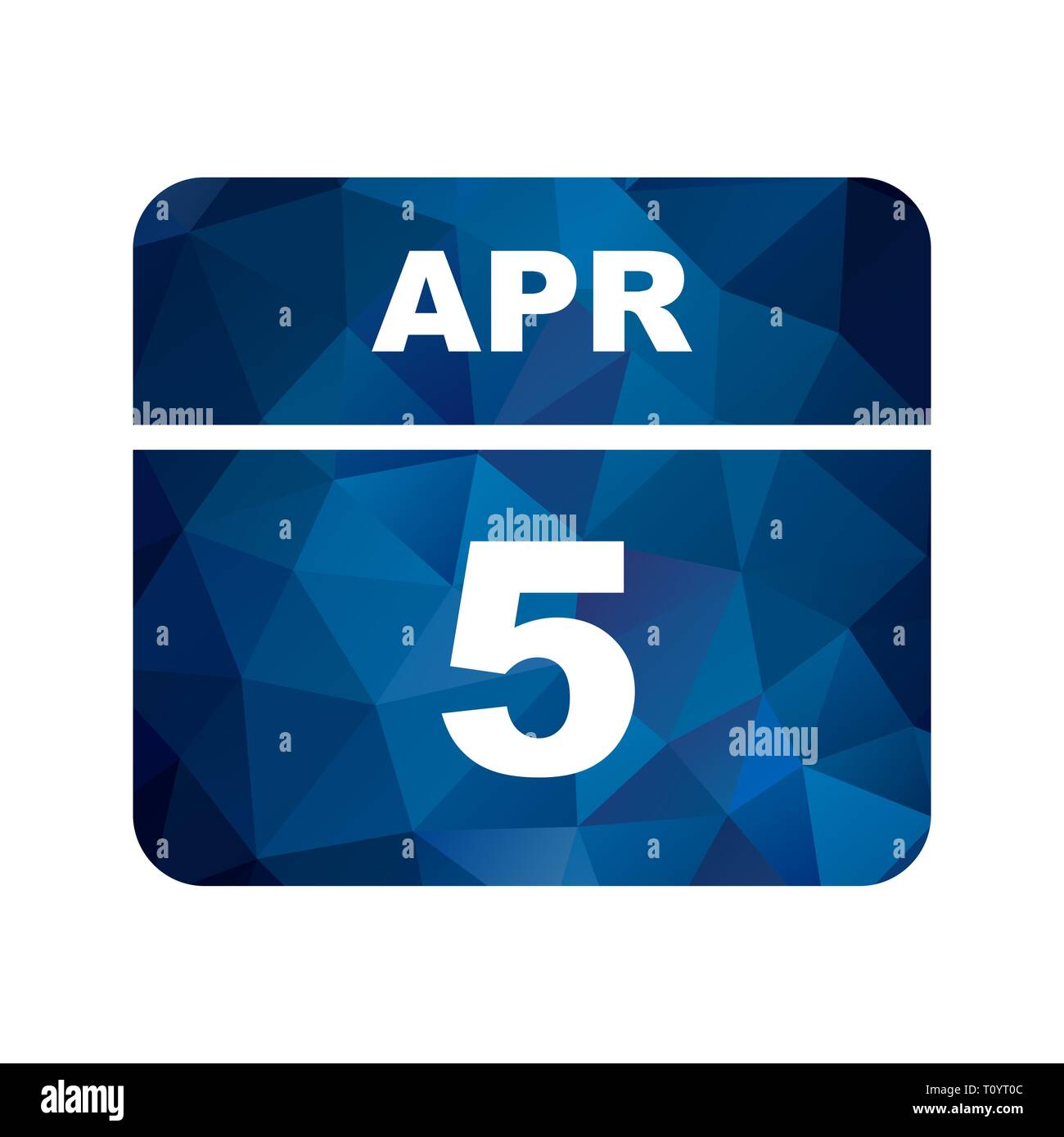 April 5th Date on a Single Day Calendar Stock Photo Alamy