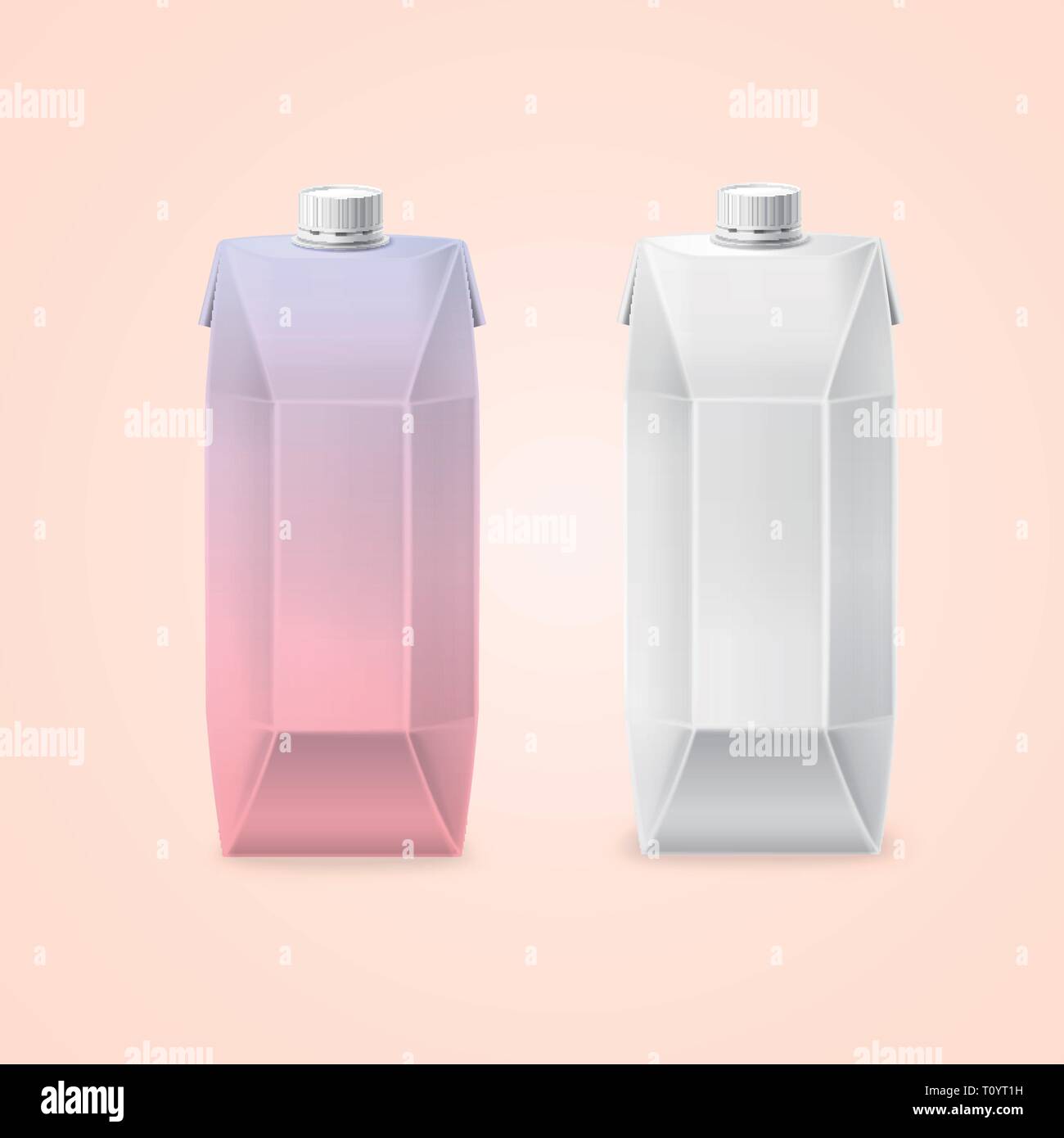 Drink carton boxes mockup in 3d illustration Stock Vector Image & Art