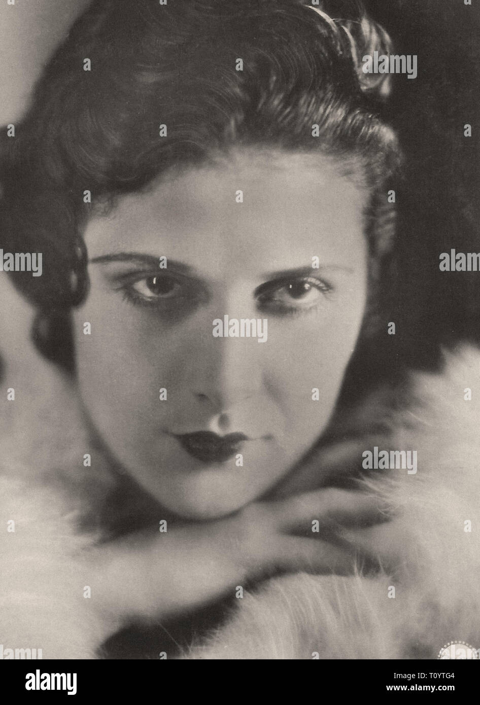 Photographic portrait of Evelyn Brent - Silent movie era Stock Photo
