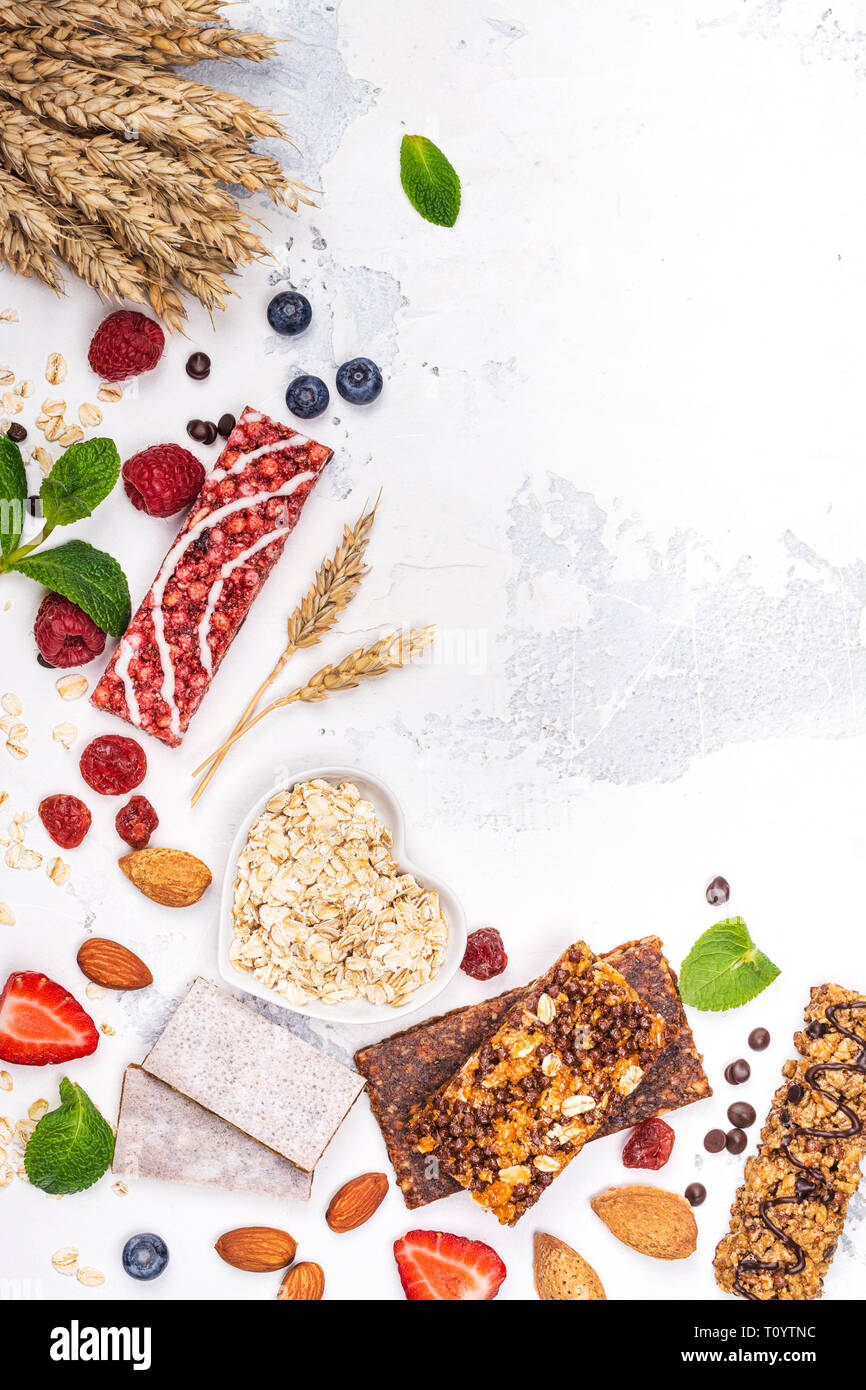 Homemade granola cereal bars Stock Photo Alamy