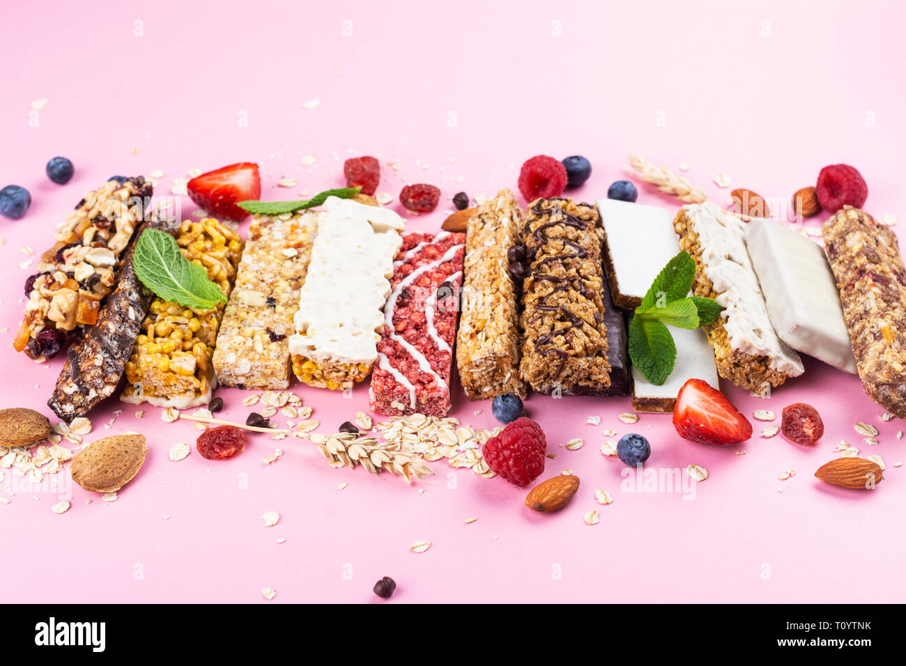 Homemade granola cereal bars Stock Photo Alamy