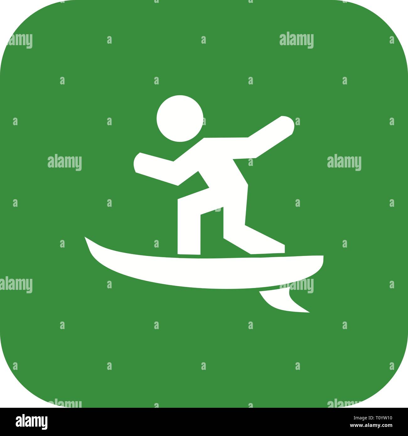 Illustration Surf Icon Stock Photo - Alamy