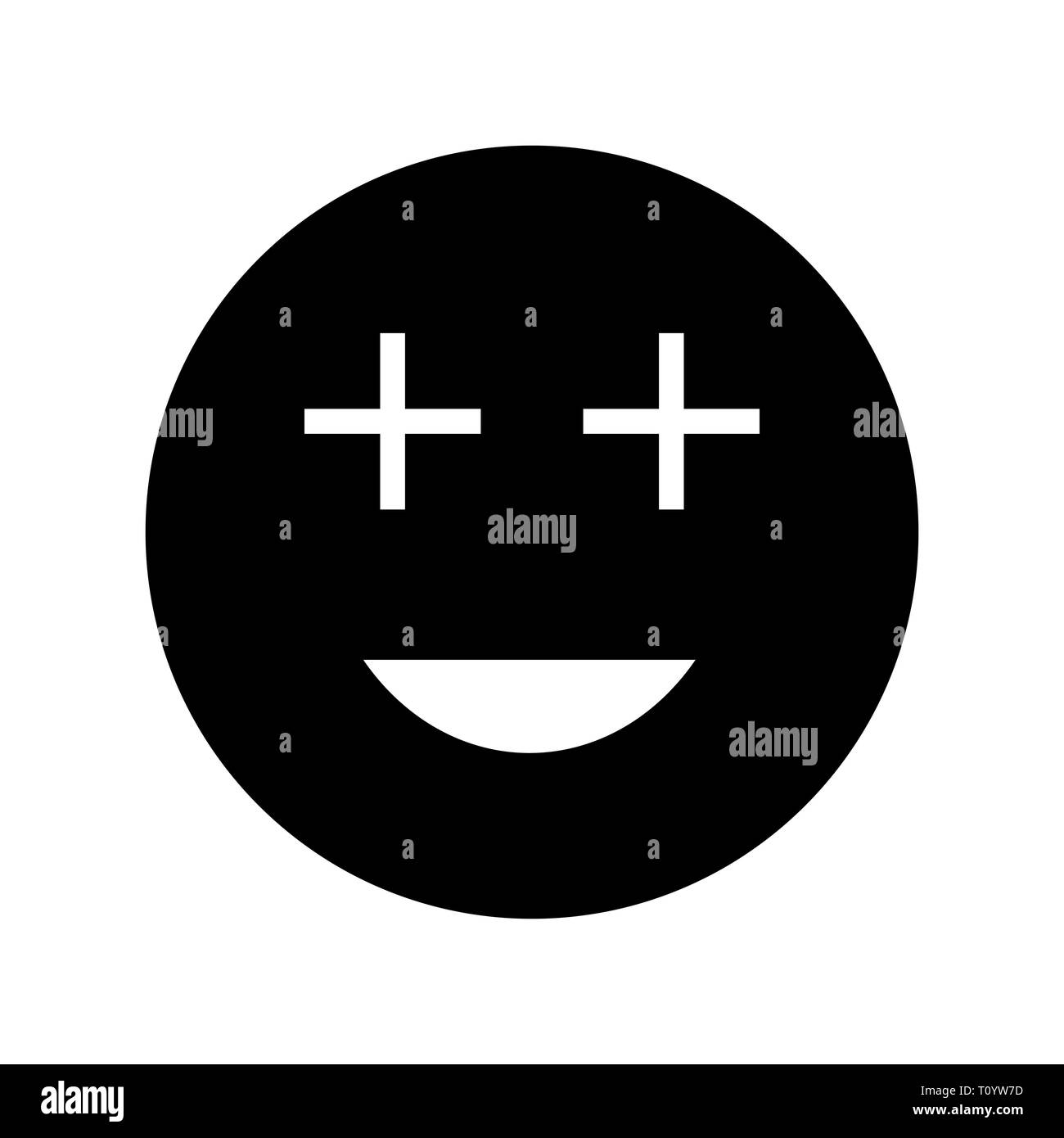 Illustration Positive Emoji Icon Stock Photo - Alamy