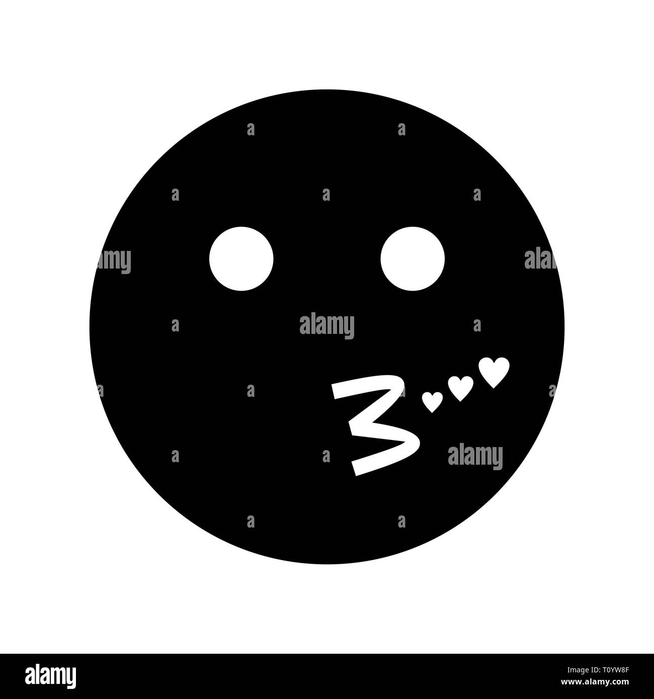 Illustration Kiss Emoji Icon Stock Photo Alamy