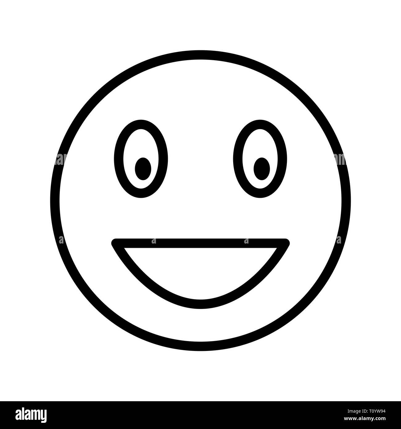 Smiley Face Icon Laughing Black And White Stock Photos Images Alamy