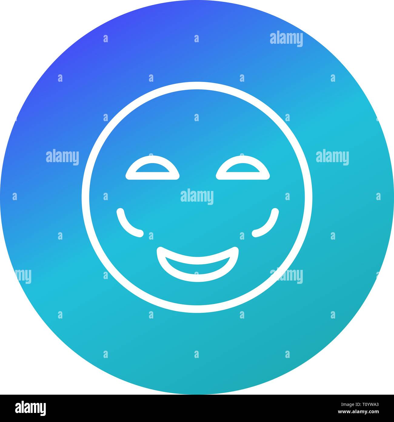 Illustration Blush Emoji Icon Stock Photo Alamy