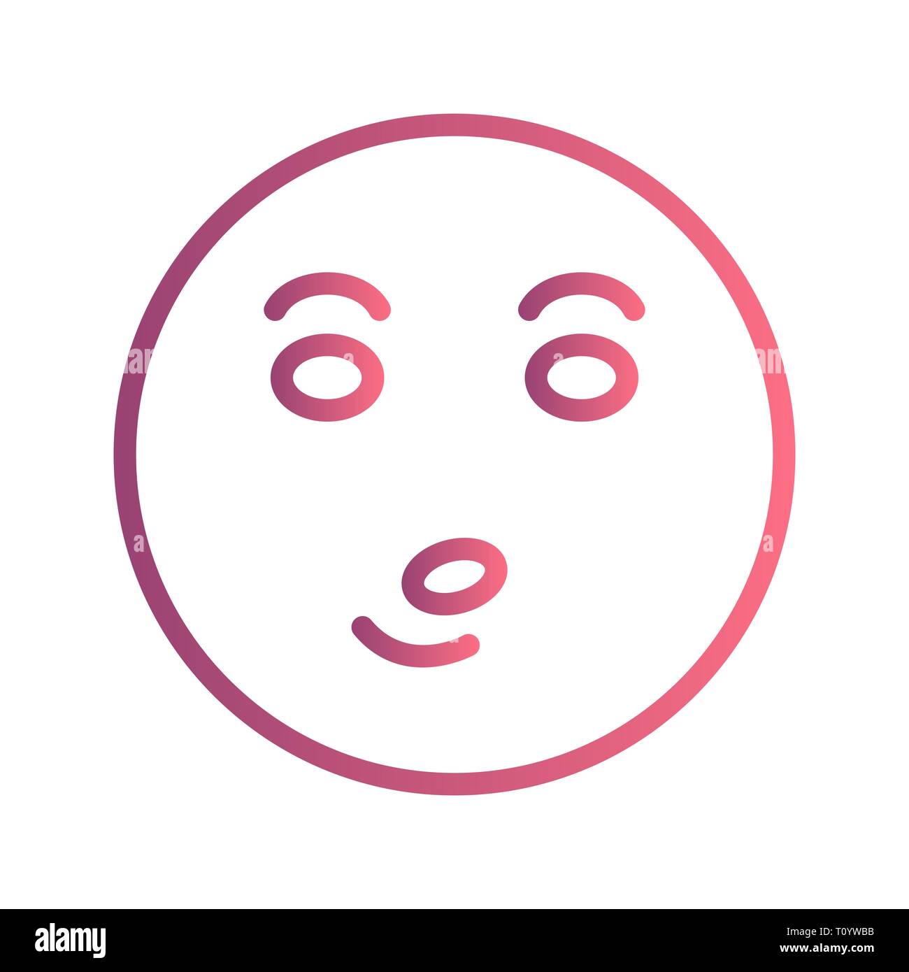 Illustration Whistle Emoji Icon Stock Photo Alamy