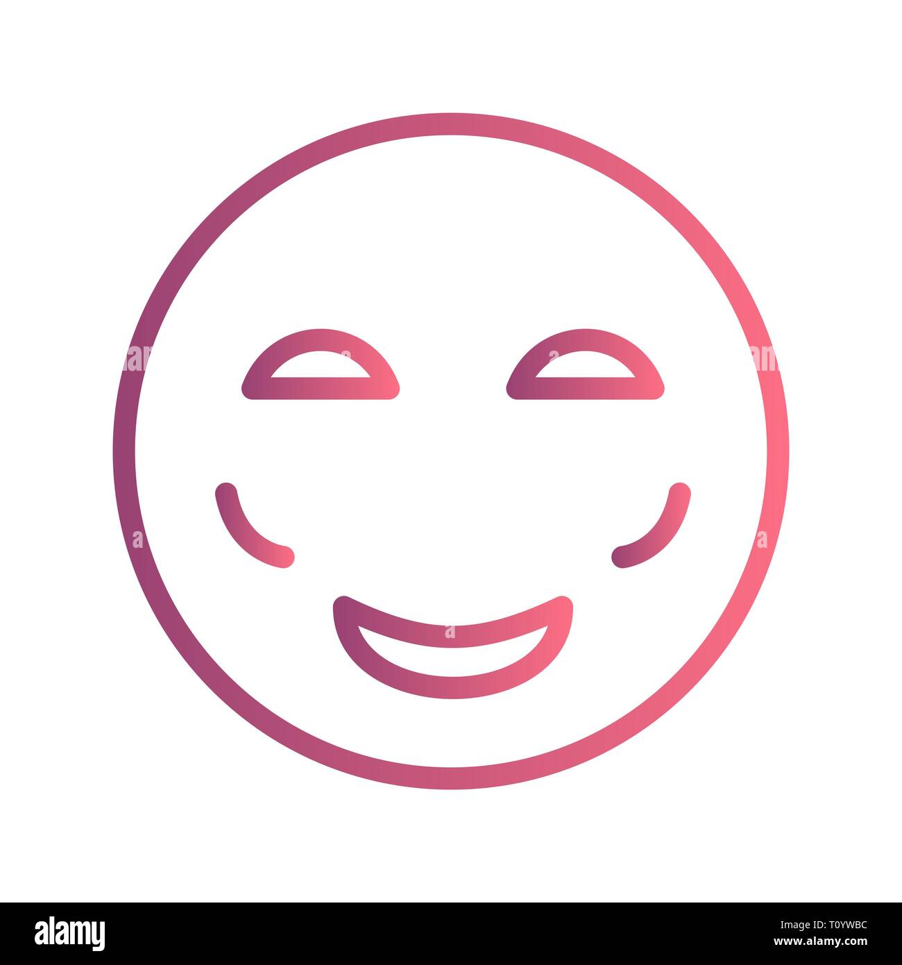 Illustration Blush Emoji Icon Stock Photo Alamy