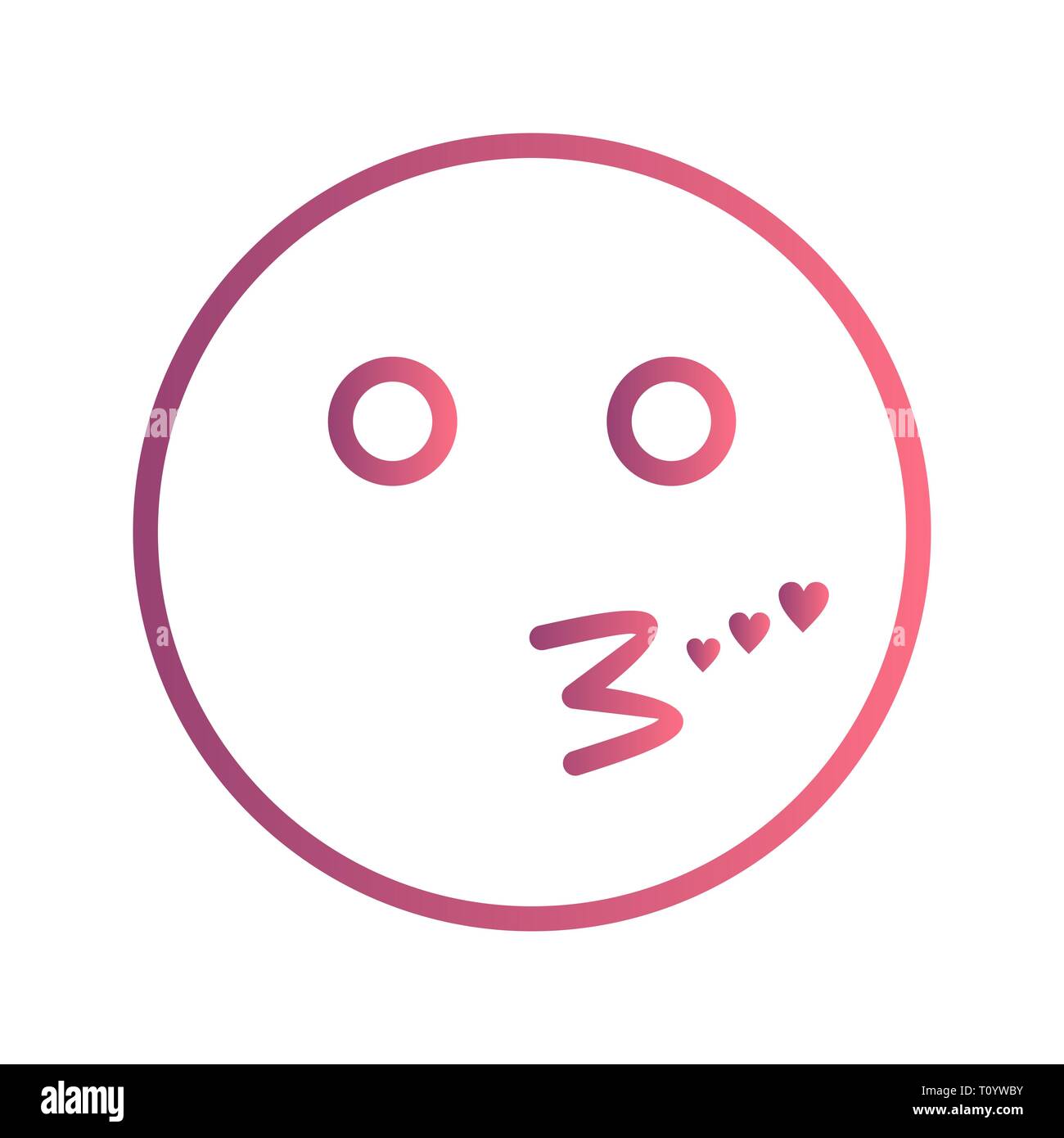 Illustration Kiss Emoji Icon Stock Photo Alamy