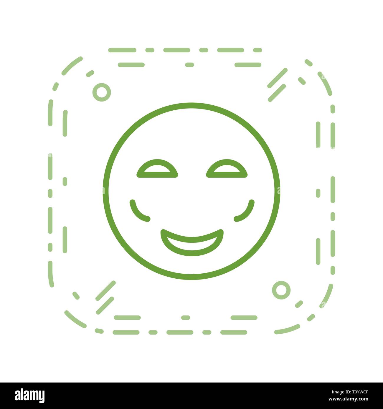 Illustration Blush Emoji Icon Stock Photo Alamy