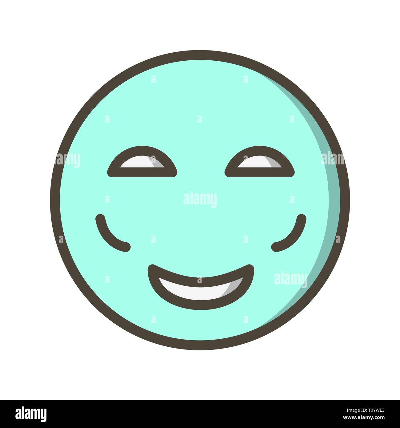Illustration Blush Emoji Icon Stock Photo Alamy