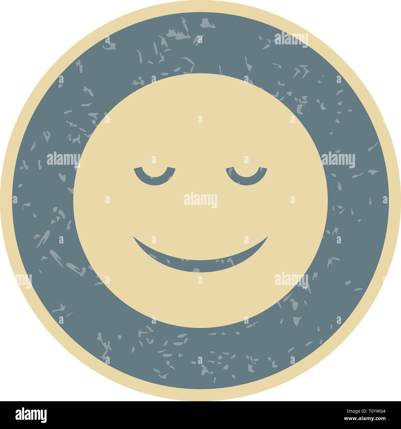 Illustration Calm Emoji Icon Stock Photo - Alamy