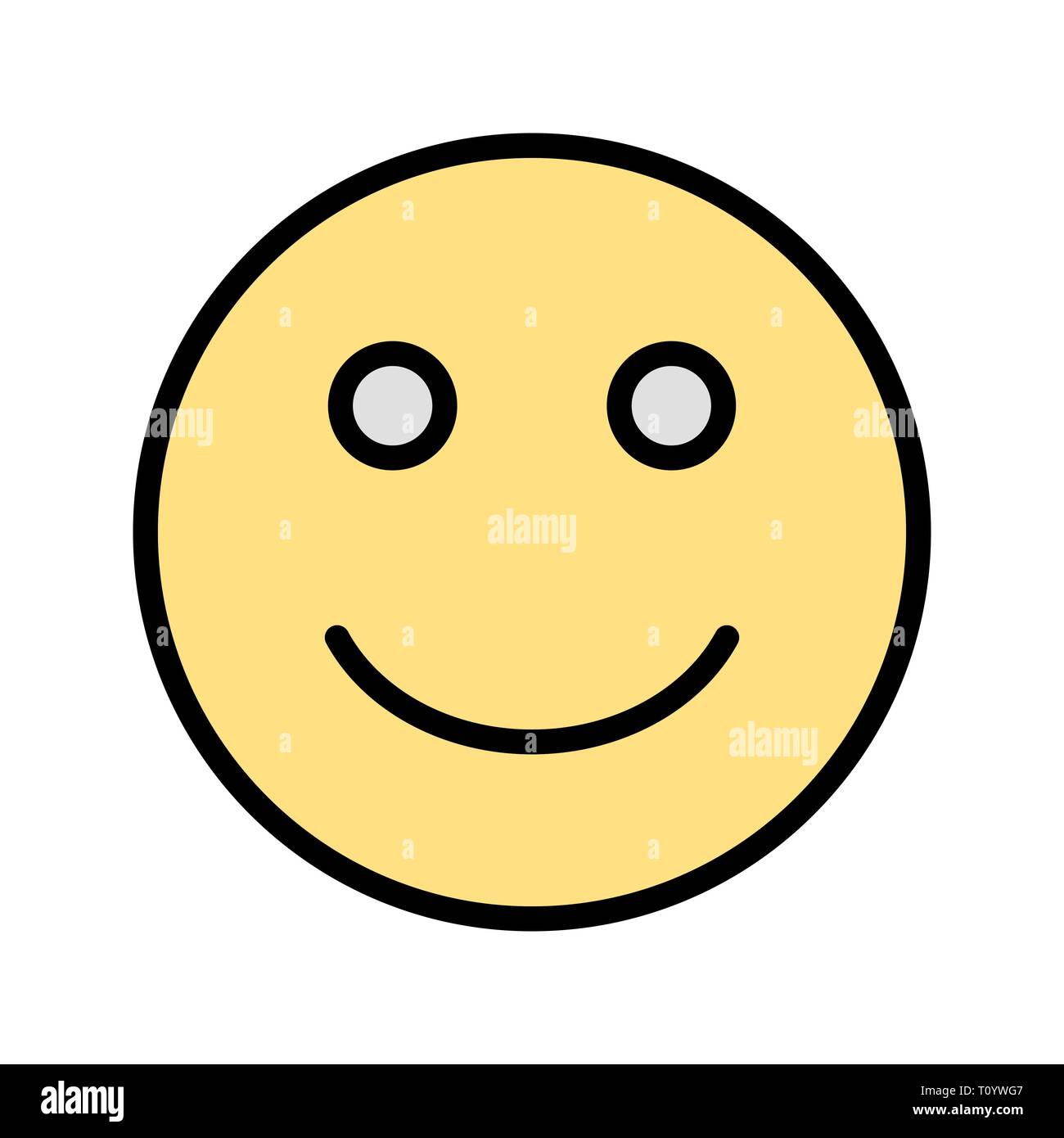 Illustration Happy Emoji Icon Stock Photo - Alamy