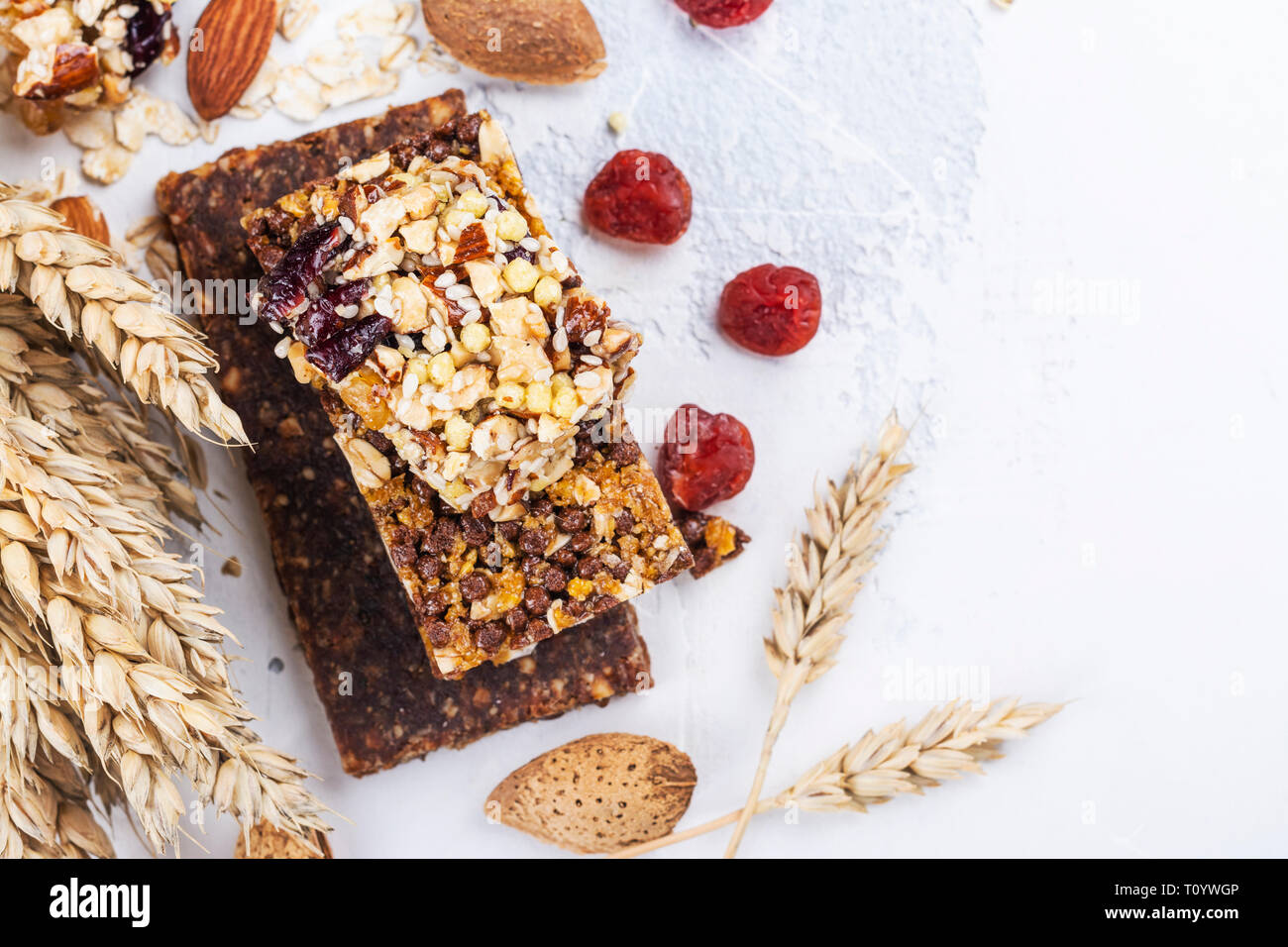 Homemade granola cereal bars Stock Photo Alamy