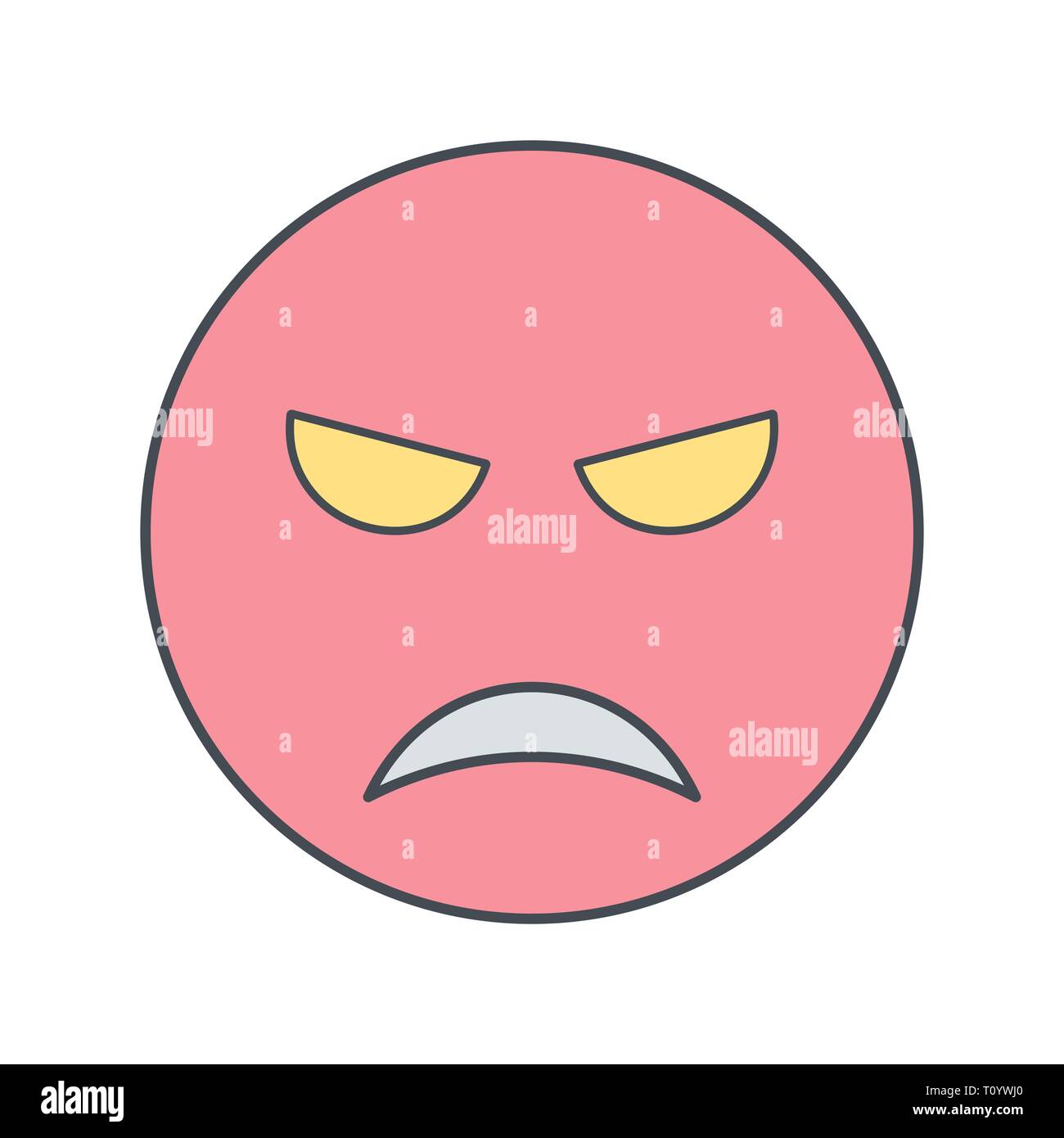Illustration Angry Emoji  Icon Stock Photo