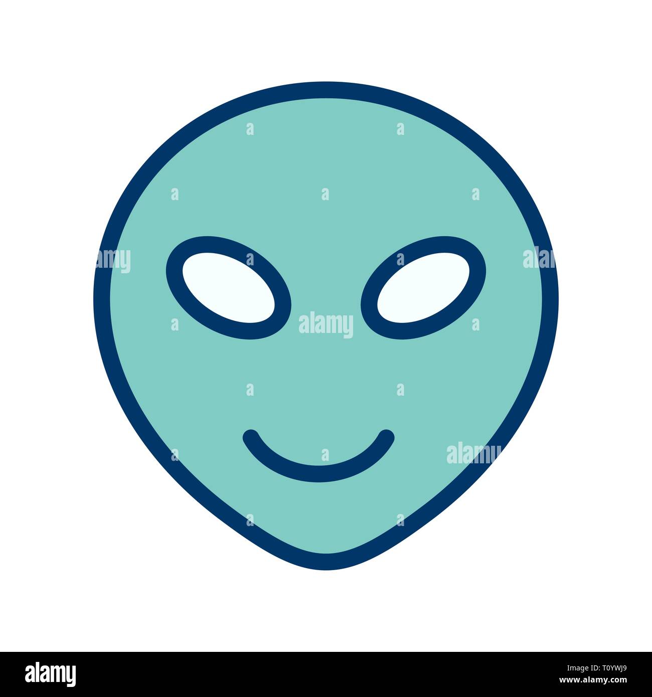 Illustration Alien Emoji Icon Stock Photo Alamy
