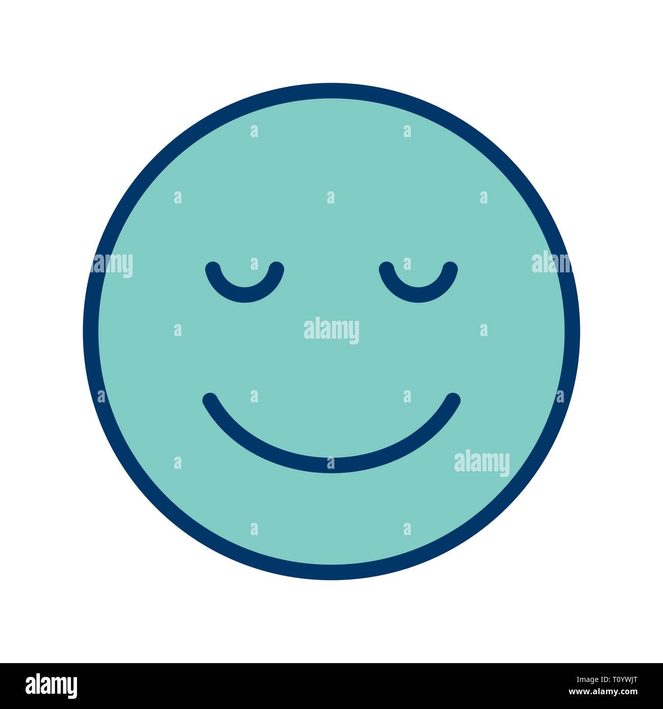 Illustration Calm Emoji Icon Stock Photo - Alamy