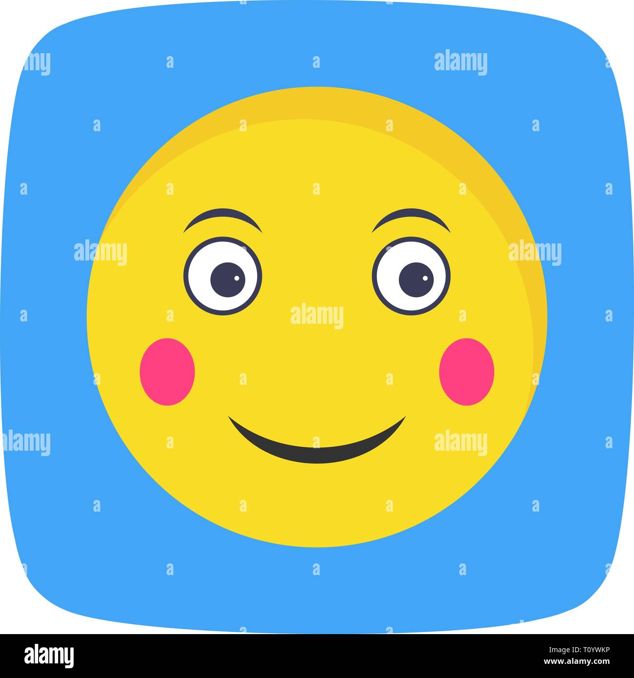Illustration Blush Emoji Icon Stock Photo Alamy