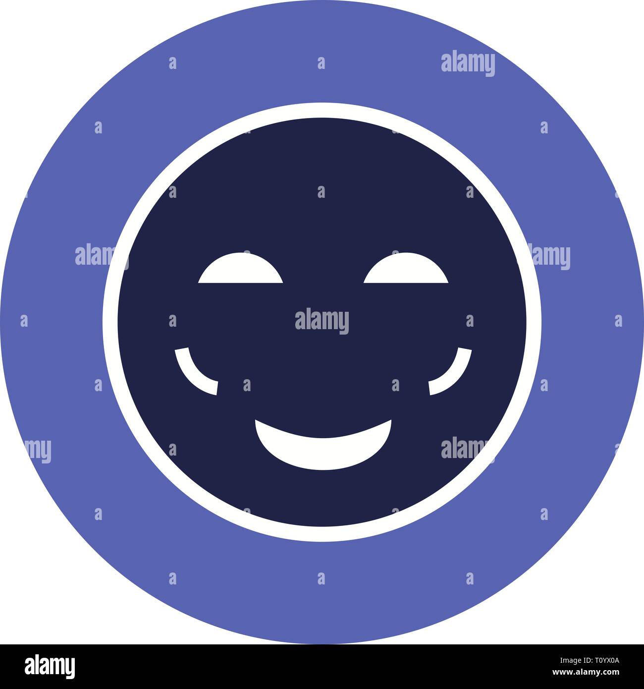 Illustration Blush Emoji Icon Stock Photo Alamy