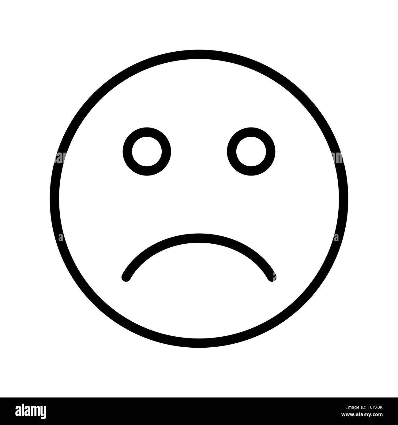 Illustration Sad Emoji Icon Stock Photo - Alamy