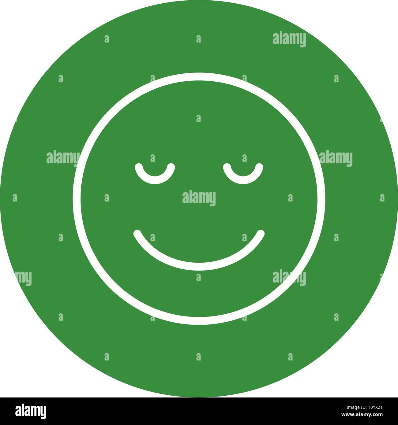 Illustration Calm Emoji Icon Stock Photo - Alamy