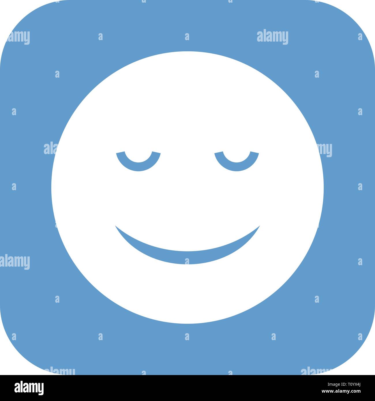 Illustration Calm Emoji Icon Stock Photo - Alamy