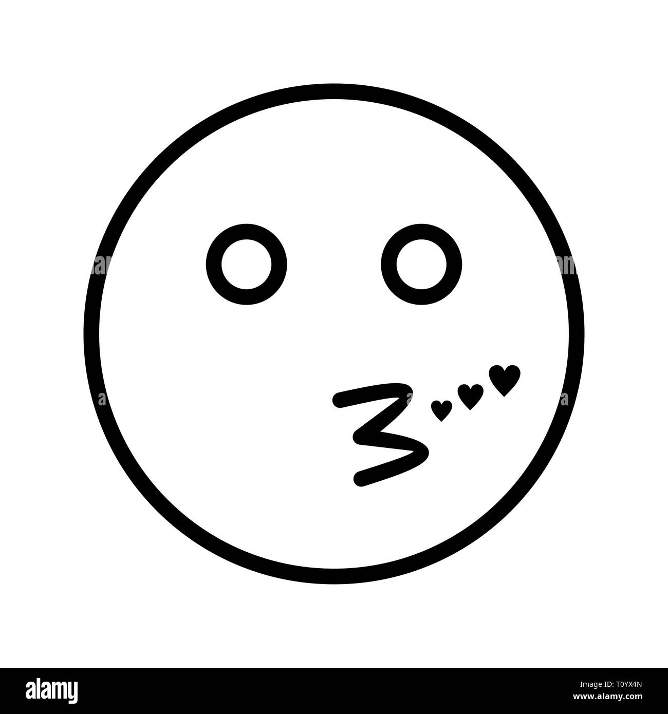 Illustration Kiss Emoji Icon Stock Photo Alamy