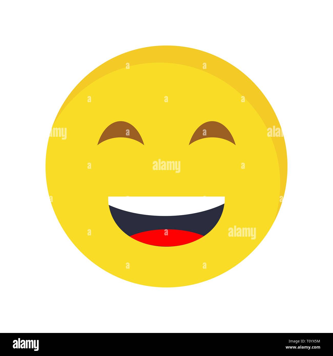 Illustration Lol Emoji Icon Stock Photo - Alamy