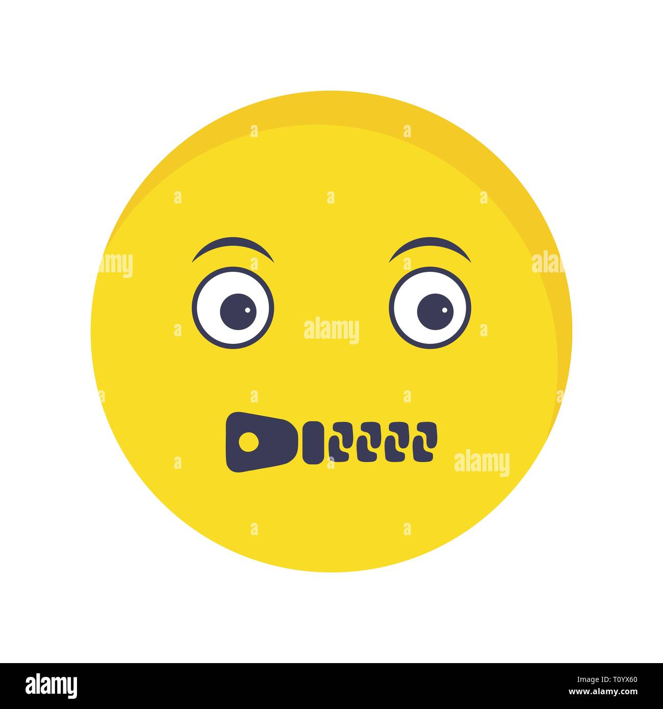 Illustration Mute Emoji Icon Stock Photo Alamy