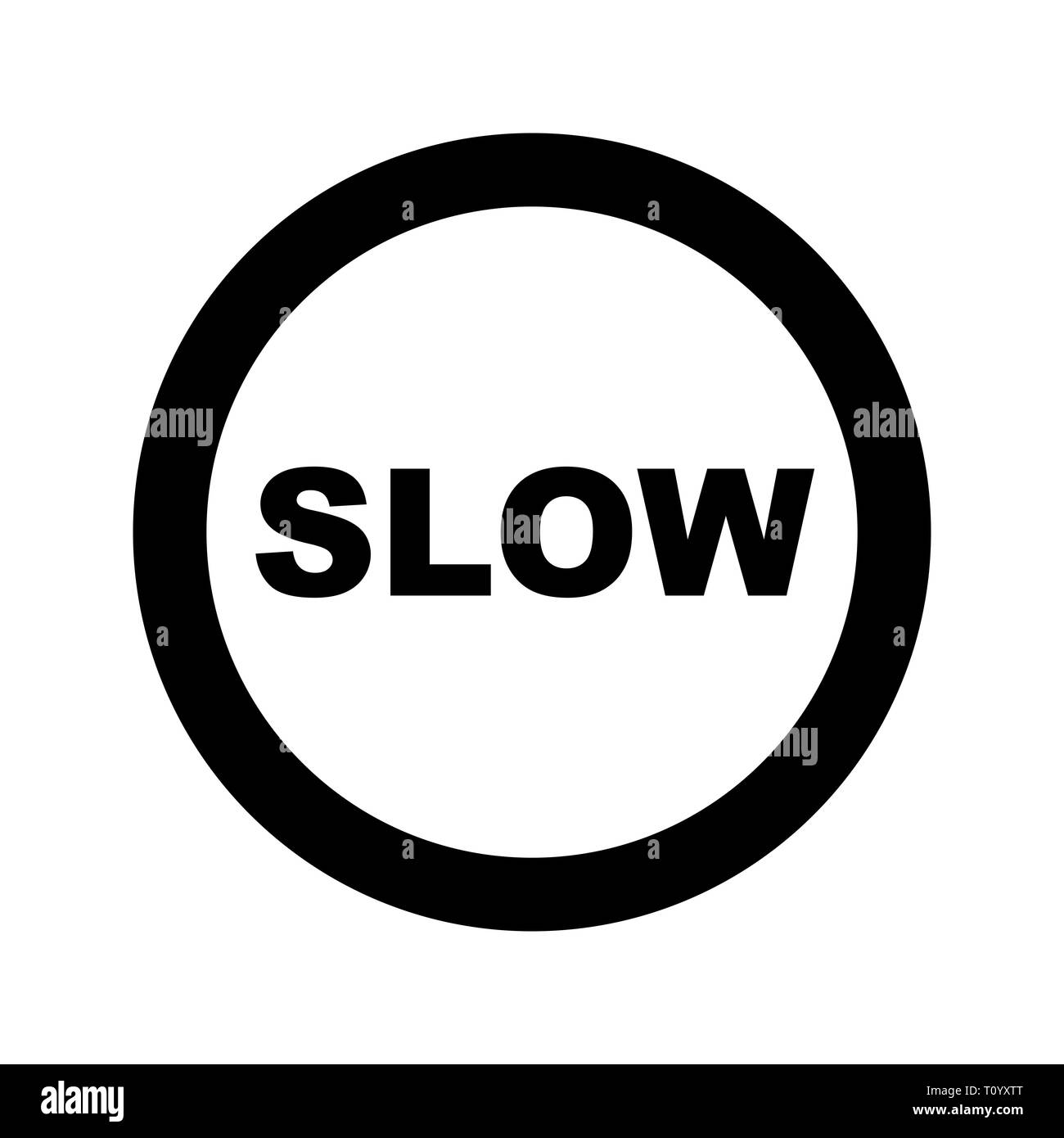 Illustration Slow Icon Stock Photo - Alamy