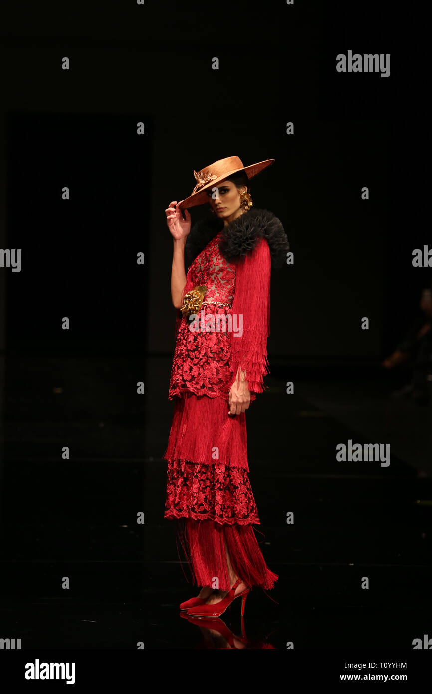 Model Rocio Garcia on the catwalk Stock Photo - Alamy