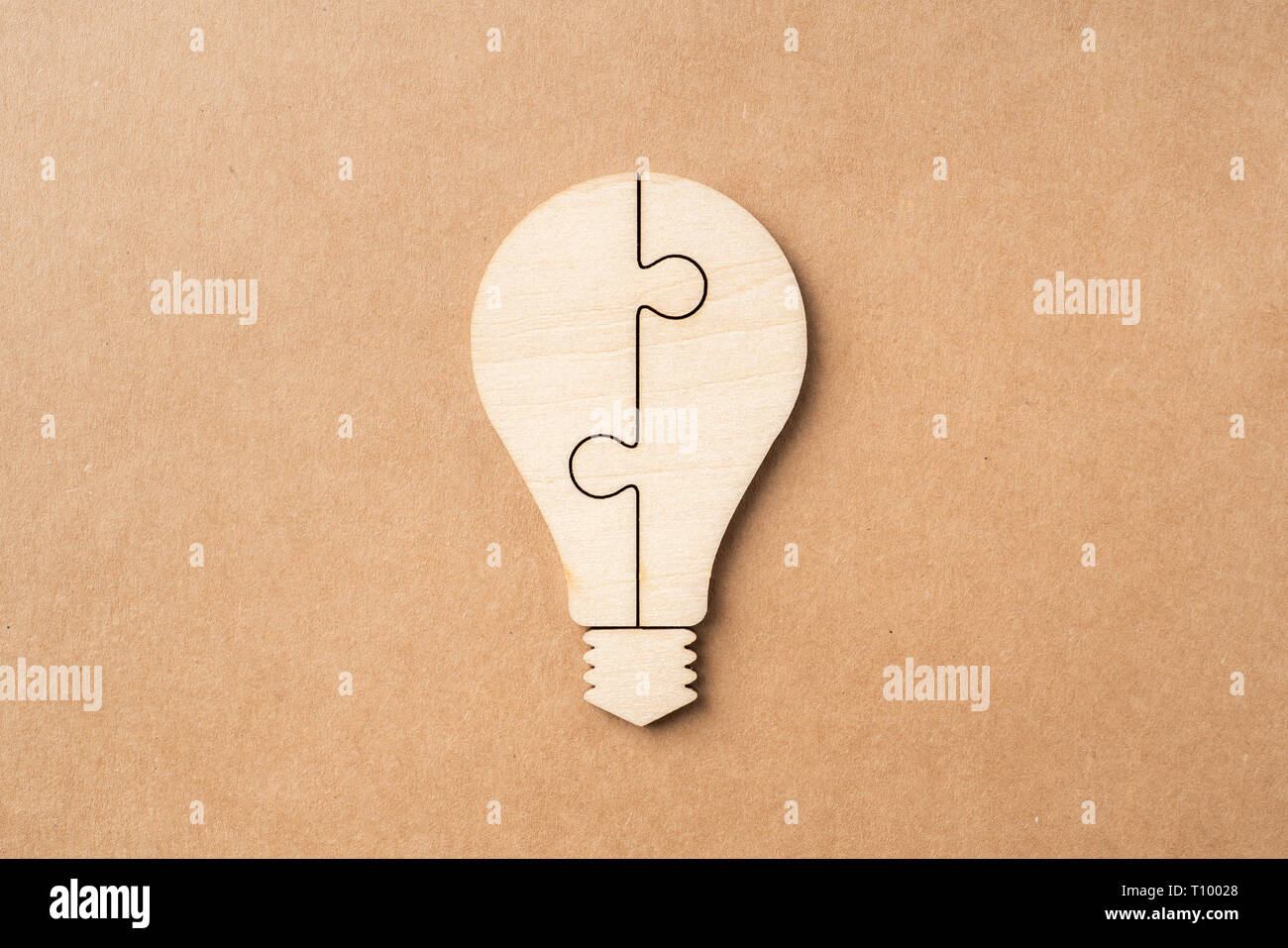 Download Business And Design Concept Light Bulb Jigsaw Icon On Kraft Paper For Infographic Mockup Stock Photo Alamy PSD Mockup Templates