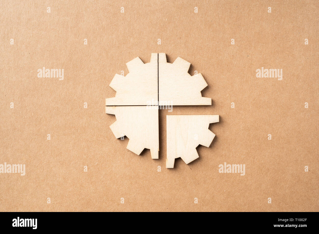 Download Business And Design Concept Gear Jigsaw Icon On Kraft Paper For Infographic Mockup Stock Photo Alamy PSD Mockup Templates