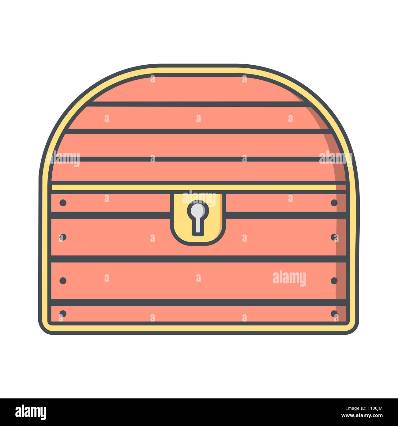 Illustration Coin Chest Icon Stock Photo - Alamy