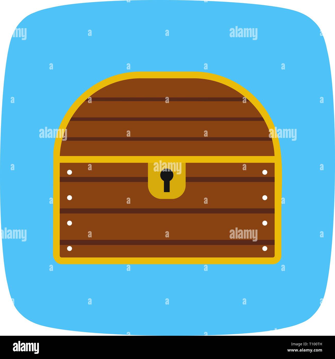 Illustration Coin Chest Icon Stock Photo - Alamy