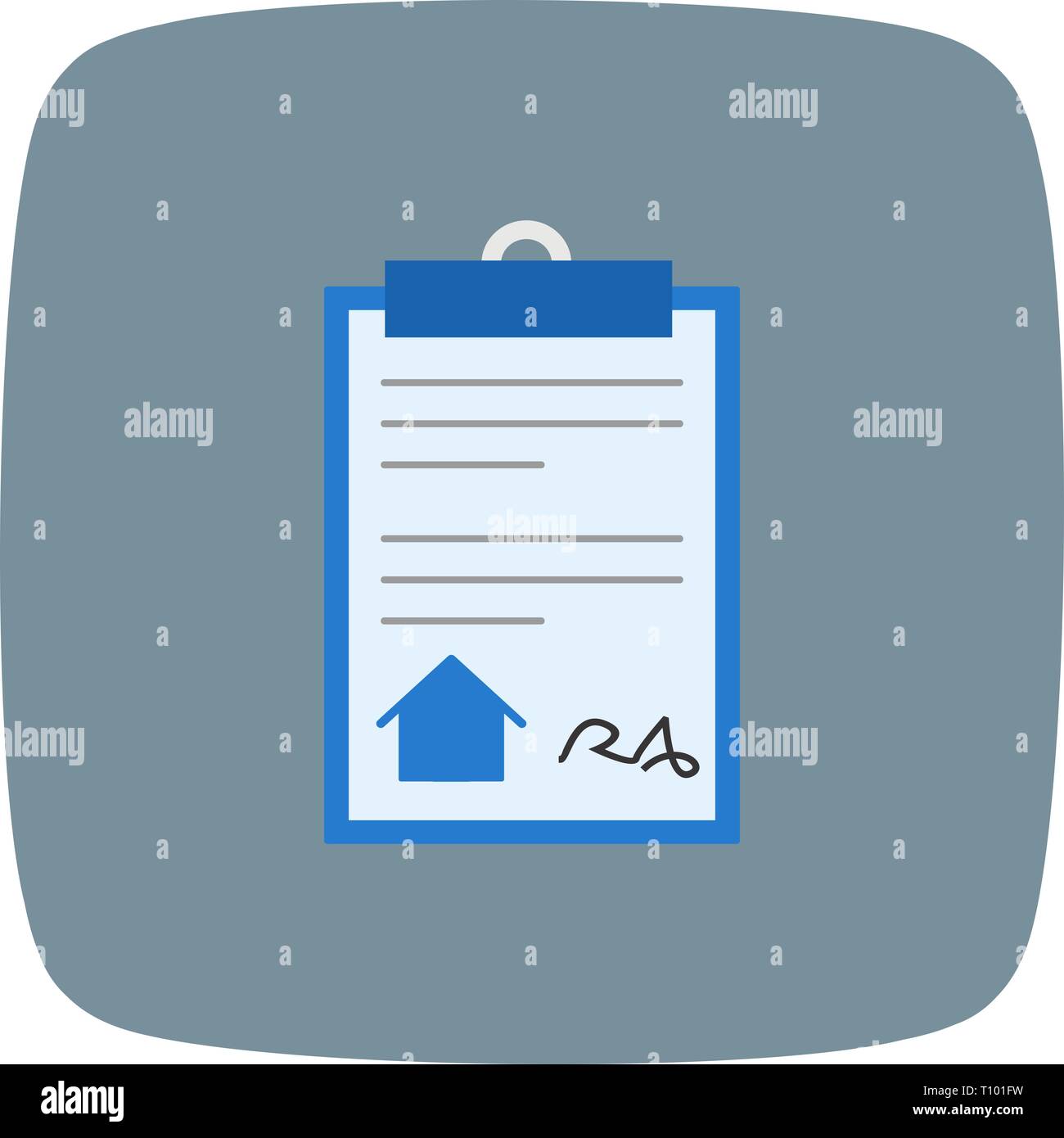 Illustration House Document Icon Stock Photo - Alamy