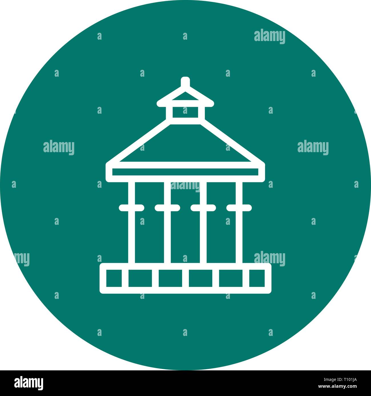 Illustration Veranda Icon Stock Photo - Alamy