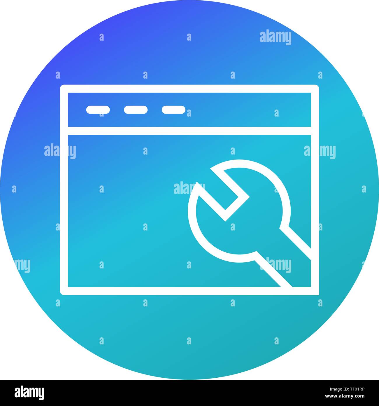 Vector Browser Settings Icon Stock Photo Alamy